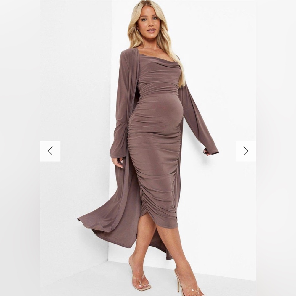 Boohoo maternity dress